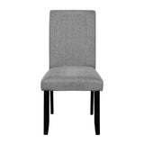 5-Piece Round Solid Wood MDF Dining Table Set With Upholstered Chairs - Omega Lifestyles