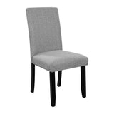 5-Piece Round Solid Wood MDF Dining Table Set With Upholstered Chairs - Omega Lifestyles