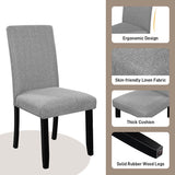 5-Piece Round Solid Wood MDF Dining Table Set With Upholstered Chairs - Omega Lifestyles