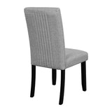 5-Piece Round Solid Wood MDF Dining Table Set With Upholstered Chairs - Omega Lifestyles