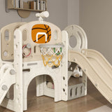 7 - in - 1 Indoor Toddler Slide Playset With Climber - Zenvia - Omega Lifestyles