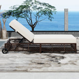 Adjustable 5-Position PE Rattan Outdoor Lounge Chair - Sleep Galleria