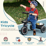 Adjustable Steel Frame Toddler Tricycle With Storage Basket - Omega Lifestyles