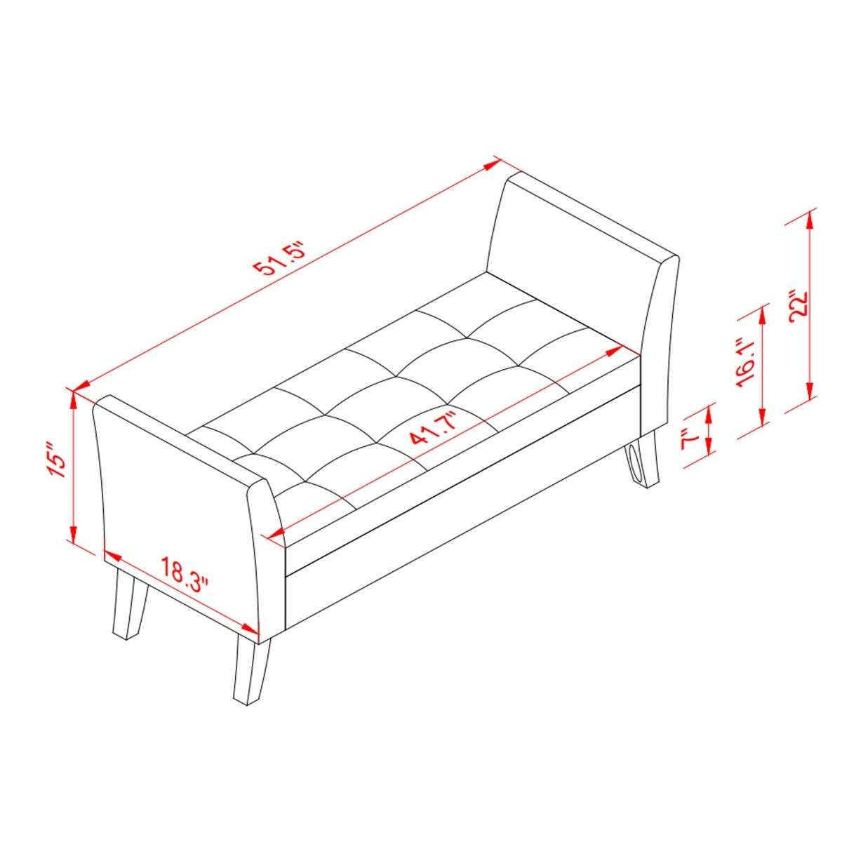 Beige Velvet Storage Bed Bench With Foam Seat - Sleep Galleria