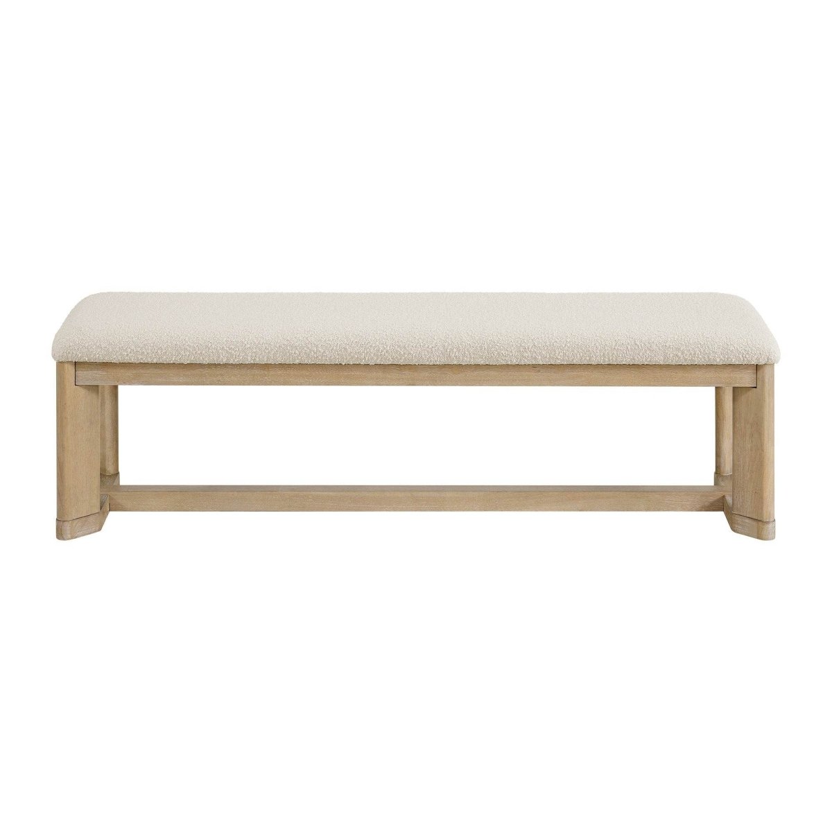 Brown Solid Wood Upholstered Dining Bench - Zenvia - Omega Lifestyles