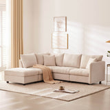 Contemporary L-Shaped 5-Seat Sectional Sofa - Sleep Galleria