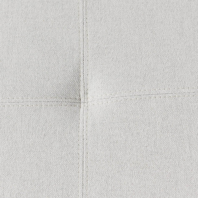 Contemporary Light Grey Fabric Storage Ottoman - Omega Lifestyles