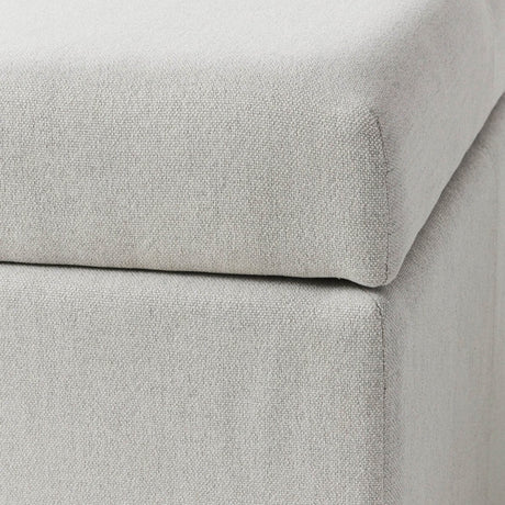 Contemporary Light Grey Fabric Storage Ottoman - Sleep Galleria