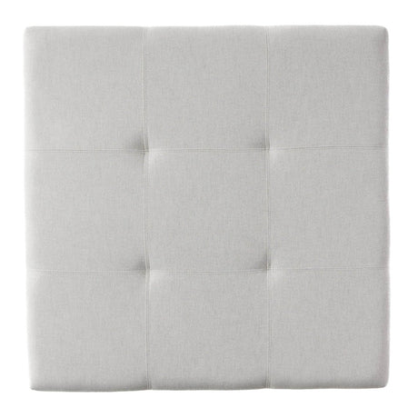 Contemporary Light Grey Fabric Storage Ottoman - Sleep Galleria