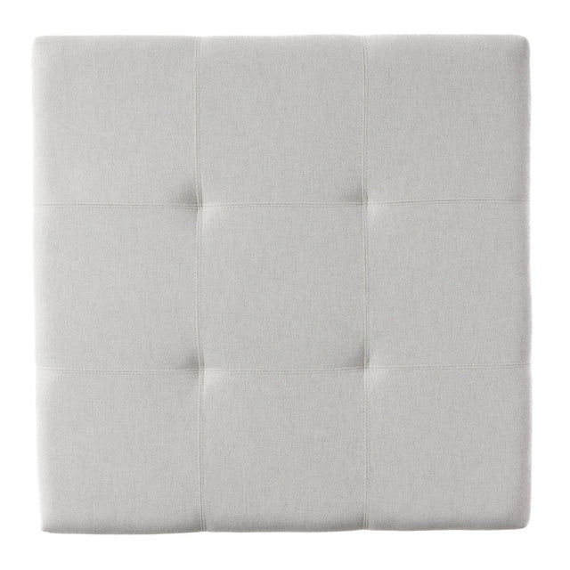 Contemporary Light Grey Fabric Storage Ottoman - Omega Lifestyles