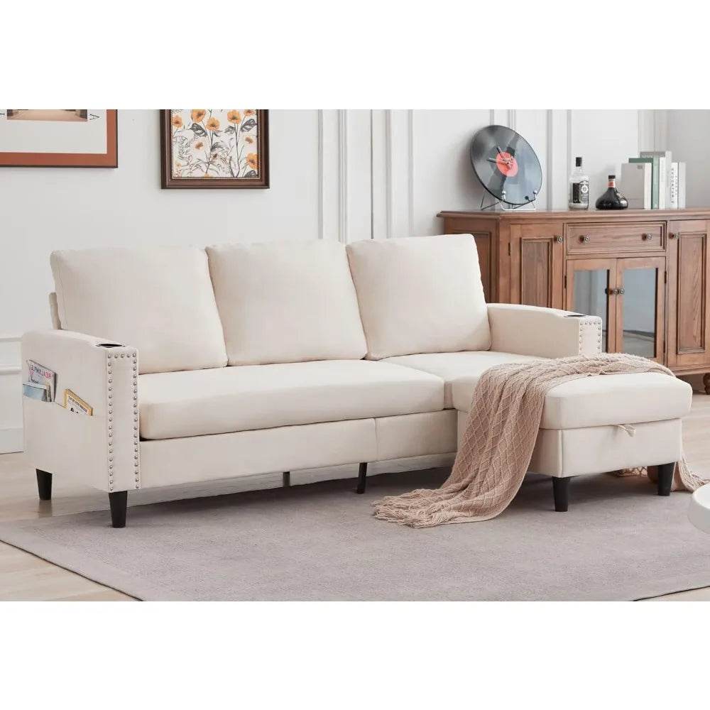 Convertible Three-Seater Sectional Sofa - Omega Lifestyles