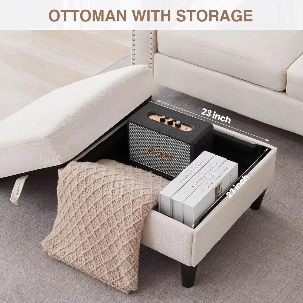 Convertible Three-Seater Sectional Sofa - Omega Lifestyles