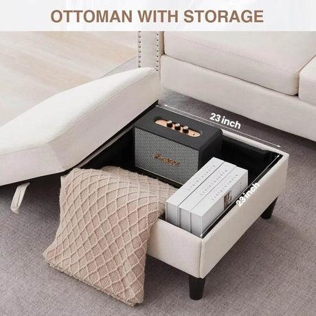 Convertible Three-Seater Sectional Sofa - Omega Lifestyles