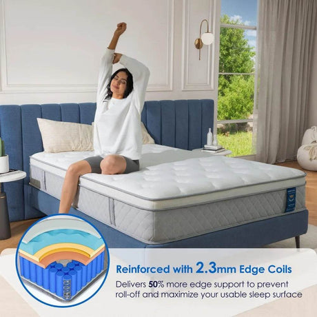 Cooling Pillow Top Hybrid Mattress - Sleep Galleria