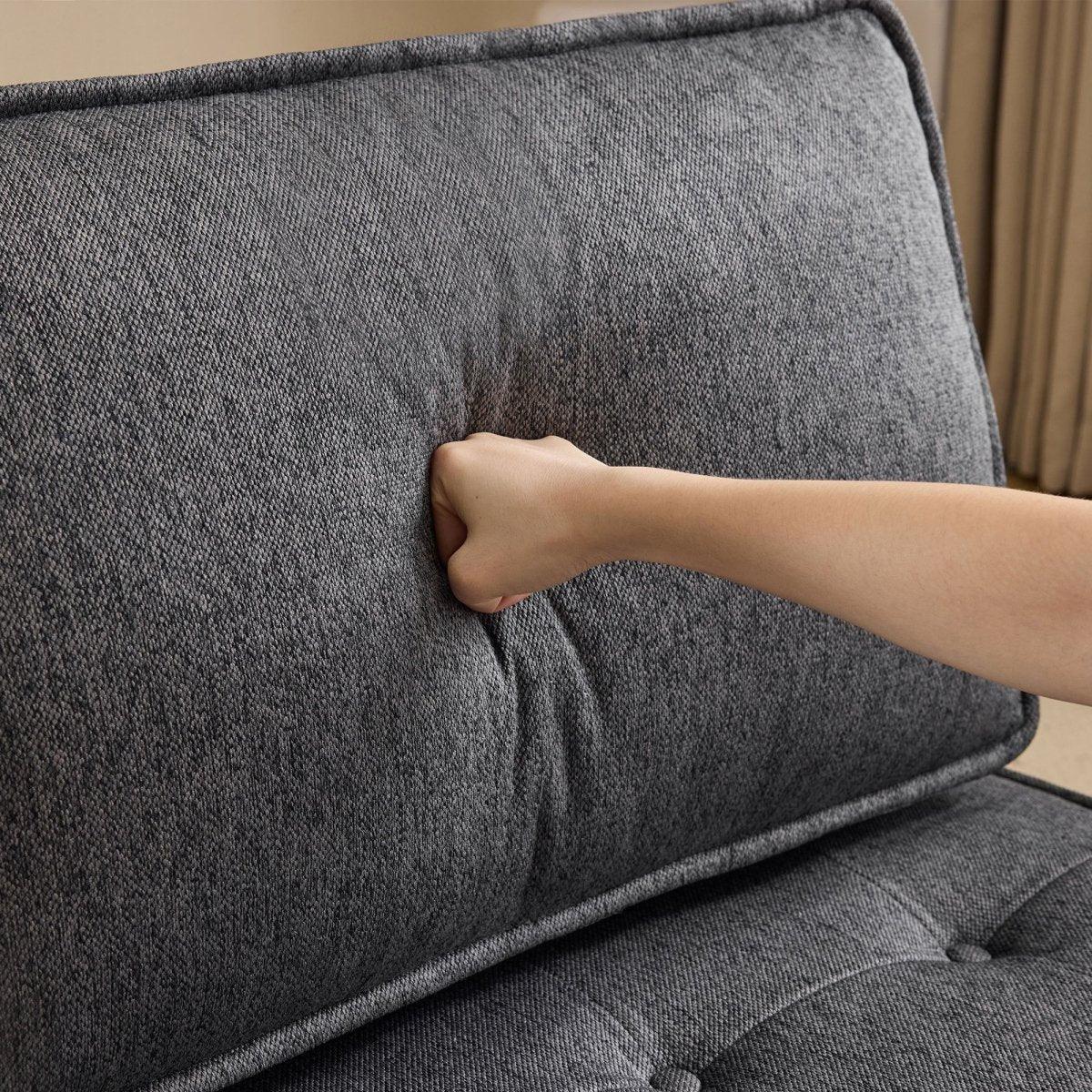 Dark Grey Linen Modular Spliceable Wooden Frame Sofa - Omega Lifestyles