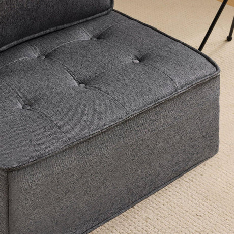Dark Grey Linen Modular Spliceable Wooden Frame Sofa - Omega Lifestyles