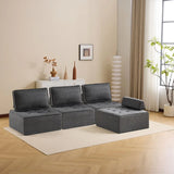 Dark Grey Linen Modular Spliceable Wooden Frame Sofa - Omega Lifestyles