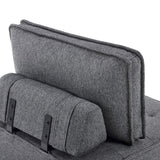 Dark Grey Linen Modular Spliceable Wooden Frame Sofa - Omega Lifestyles