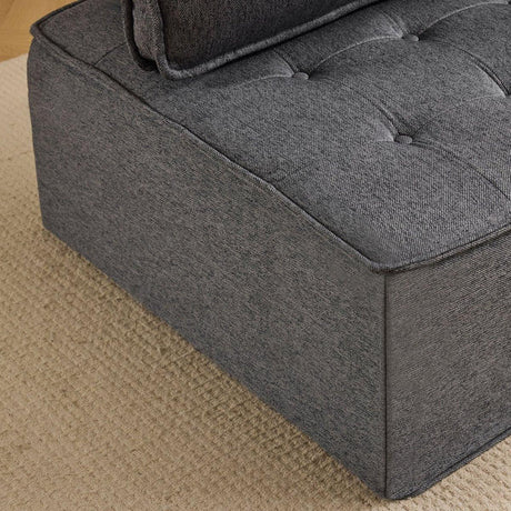 Dark Grey Linen Modular Spliceable Wooden Frame Sofa - Omega Lifestyles