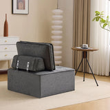 Dark Grey Linen Modular Spliceable Wooden Frame Sofa - Omega Lifestyles