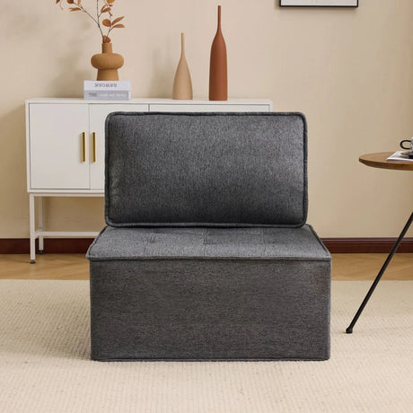 Dark Grey Linen Modular Spliceable Wooden Frame Sofa - Omega Lifestyles