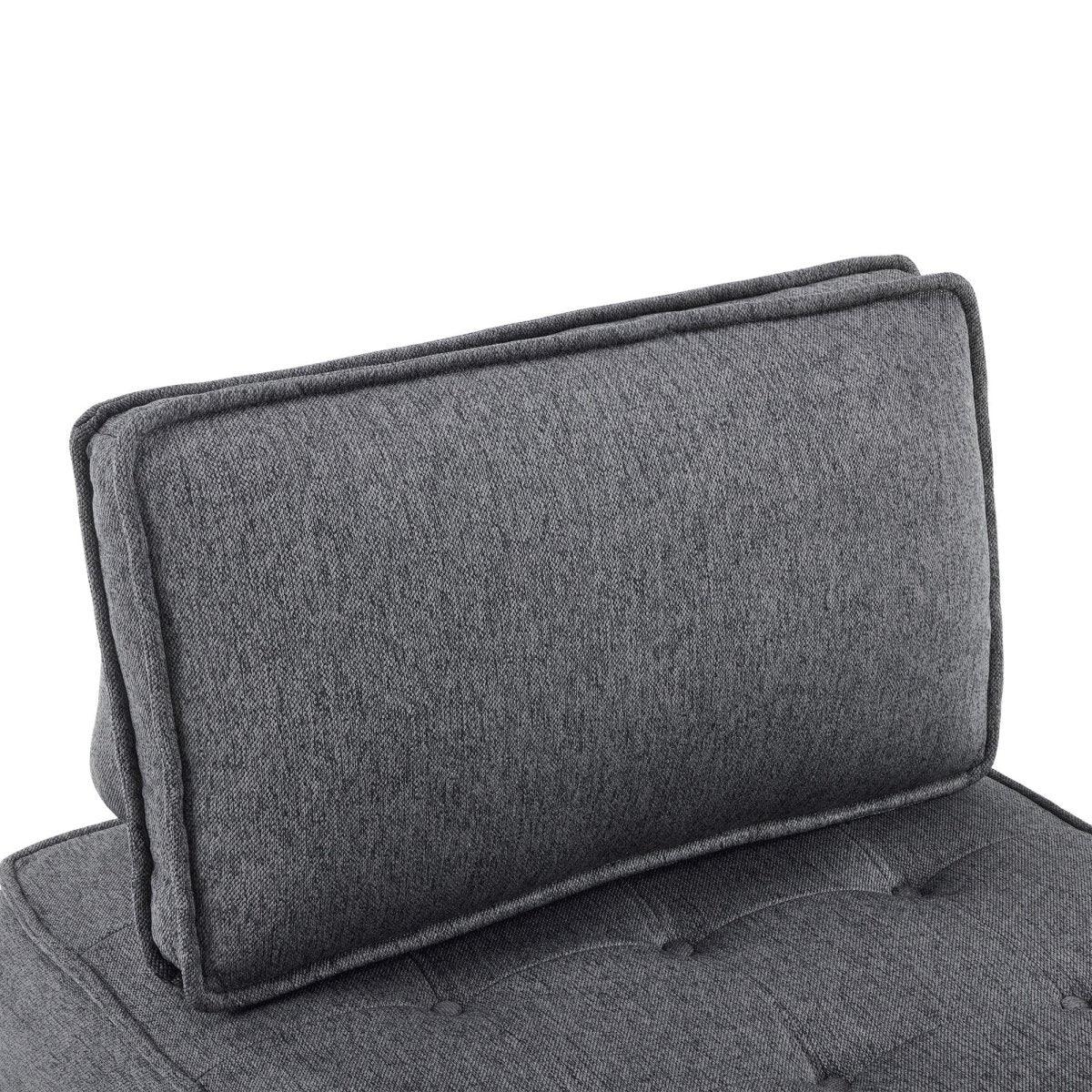 Dark Grey Linen Modular Spliceable Wooden Frame Sofa - Omega Lifestyles