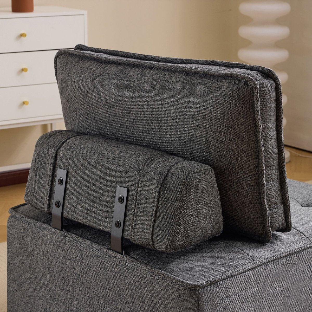 Dark Grey Linen Modular Spliceable Wooden Frame Sofa - Omega Lifestyles