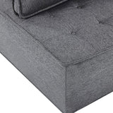 Dark Grey Linen Modular Spliceable Wooden Frame Sofa - Omega Lifestyles