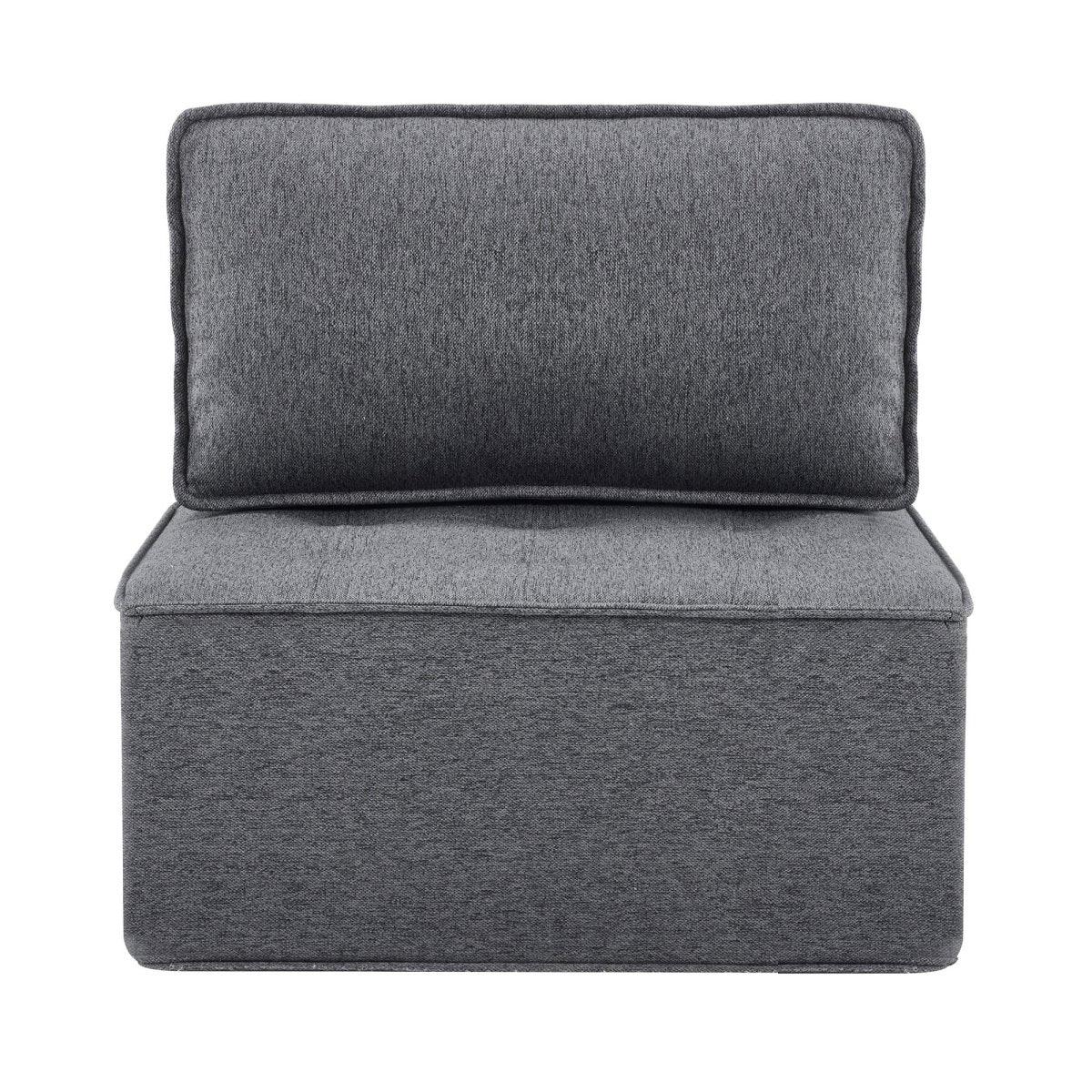 Dark Grey Linen Modular Spliceable Wooden Frame Sofa - Omega Lifestyles