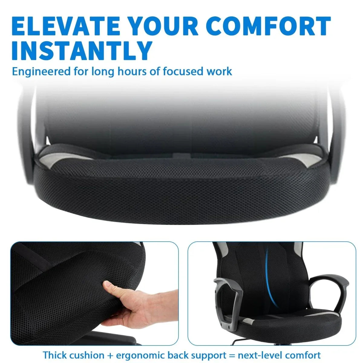 Ergonomic Mesh Tech Fabric Adjustable Office Chair - Omega Lifestyles