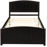 Espresso Solid Wood Platform Bed With Headboard And Footboard - Zenvia - Omega Lifestyles