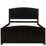 Espresso Solid Wood Platform Bed With Headboard And Footboard - Zenvia - Omega Lifestyles