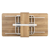 Extendable 5-Piece MDF Metal Dining Table Set With Chairs - Omega Lifestyles