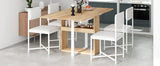 Extendable 5-Piece MDF Metal Dining Table Set With Chairs - Omega Lifestyles