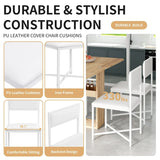 Extendable 5-Piece MDF Metal Dining Table Set With Chairs - Omega Lifestyles