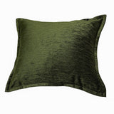 Forest Green Velvet Throw Pillow With Supportive Fill - Zenvia - Omega Lifestyles