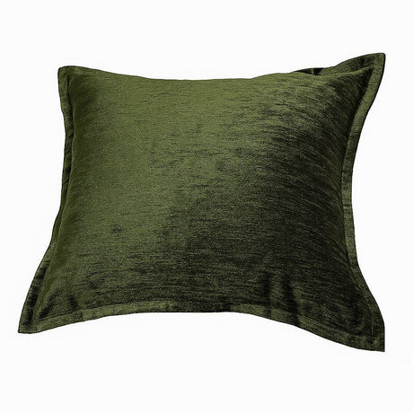 Forest Green Velvet Throw Pillow With Supportive Fill - Zenvia - Omega Lifestyles