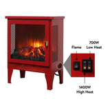 Freestanding Electric Fireplace Stove With 3D Flame - Omega Lifestyles