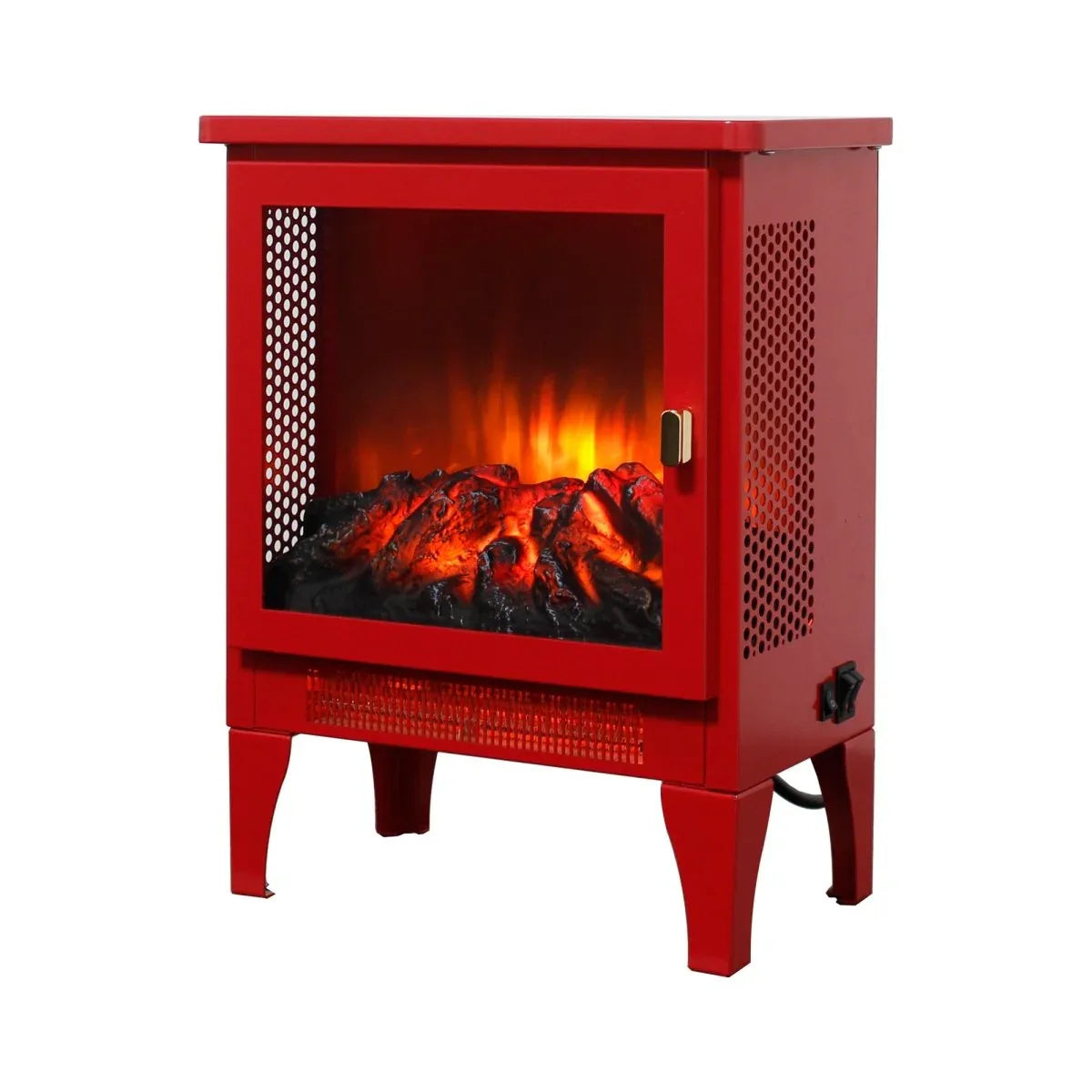 Freestanding Electric Fireplace Stove With 3D Flame - Omega Lifestyles