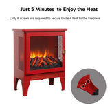 Freestanding Electric Fireplace Stove With 3D Flame - Omega Lifestyles