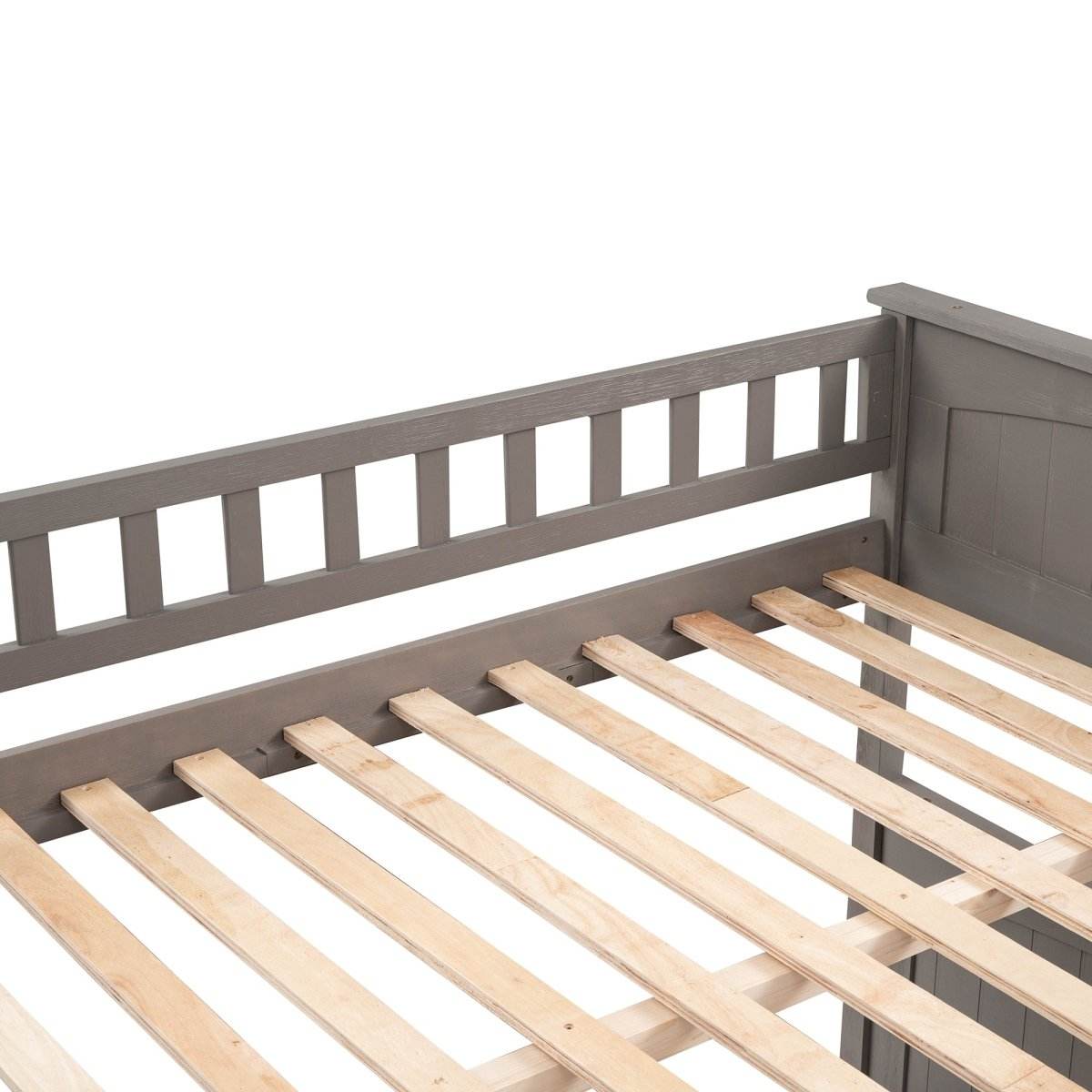 Full Over Full Bunk Bed With Twin Trundle Pinewood - Sleep Galleria