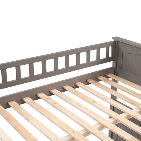 Full Over Full Bunk Bed With Twin Trundle Pinewood - Sleep Galleria