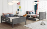 Full Over Full Bunk Bed With Twin Trundle Pinewood - Sleep Galleria