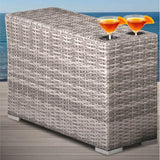 Fully Assembled Brown Wicker Outdoor Side Table - Zenvia - Omega Lifestyles