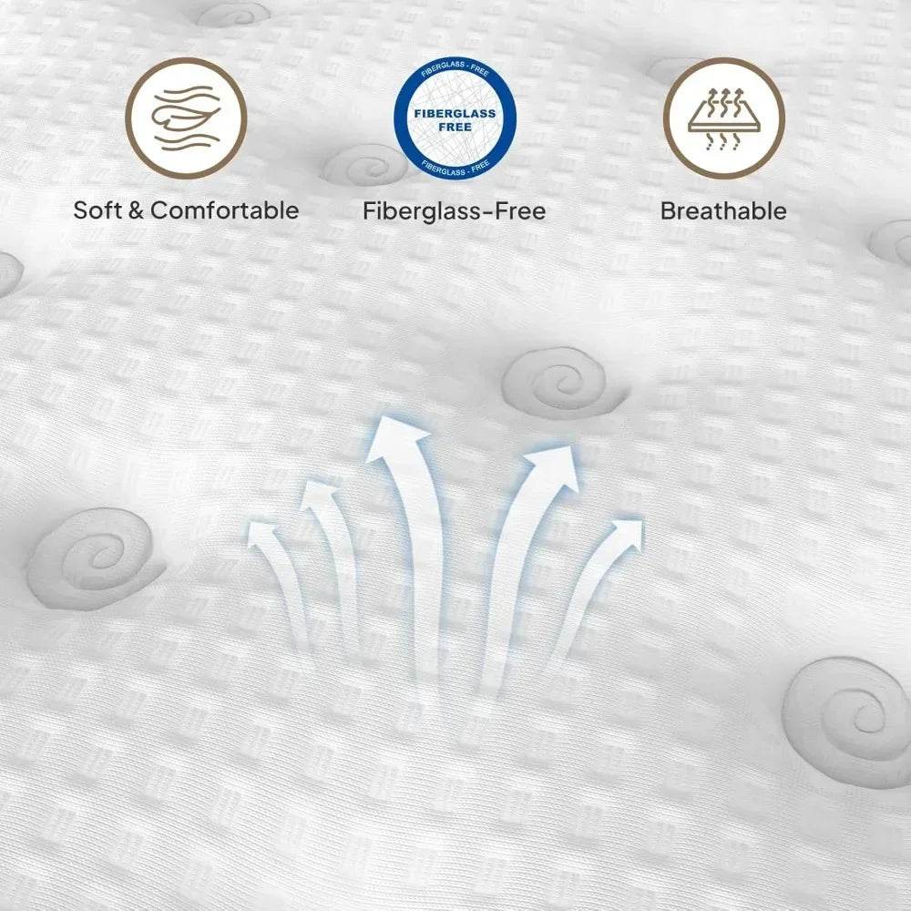 Gel-Infused Pocket Coil Hybrid Mattress - Omega Lifestyles