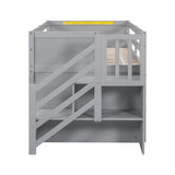 Gray Pine Low Loft Twin Bed - Sleep Galleria