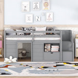 Gray Pine Low Loft Twin Bed - Sleep Galleria