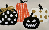 Halloween Pumpkin Embroidered Polka Dot Linen Throw Pillow - Zenvia - Omega Lifestyles