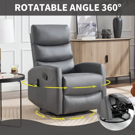 Heat Massage Recliner Chair With Swivel Rocker And Heat - Zenvia - Omega Lifestyles