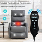 Heat Massage Recliner Chair With Swivel Rocker And Heat - Zenvia - Omega Lifestyles